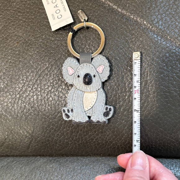 Coach leather textured koala bear key fob - Picture 8 of 8